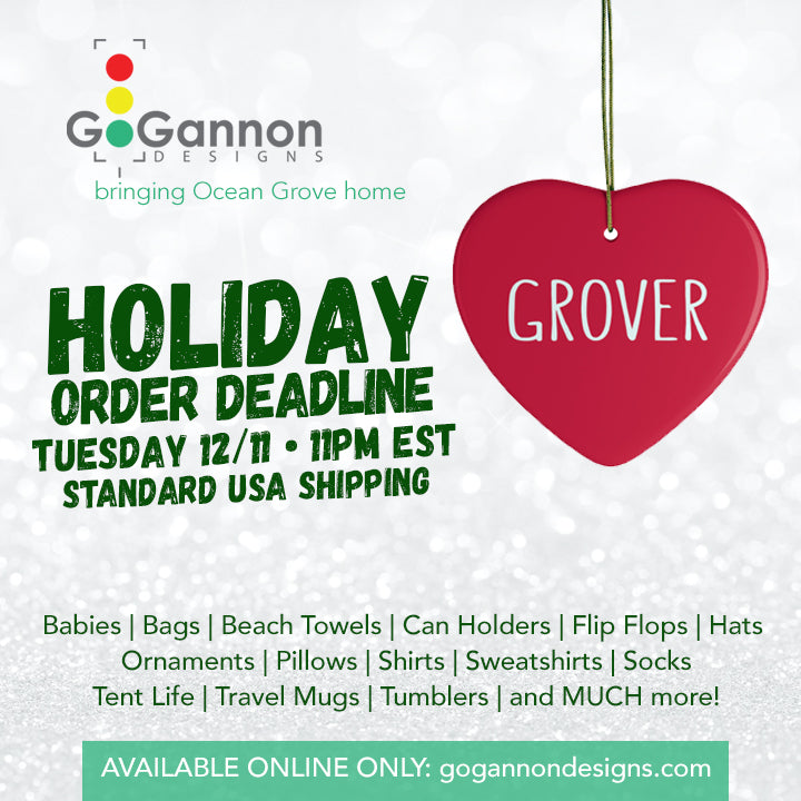 HOLIDAY ORDER DEADLINE  IS 12/11/2018 FOR US STANDARD SHIPPING