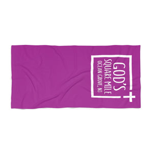 God's Square Mile Beach Towel: Purple