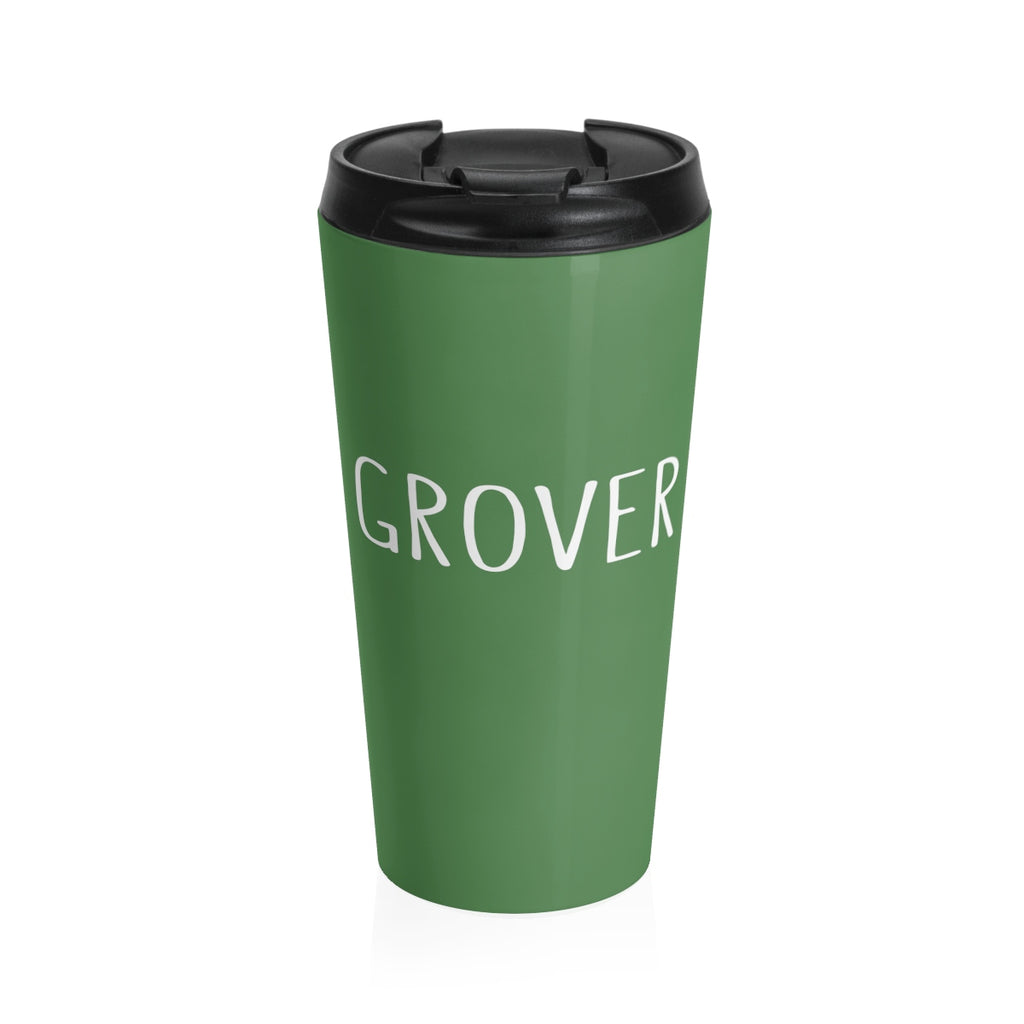 Grover Stainless Steel Travel Mug: Green