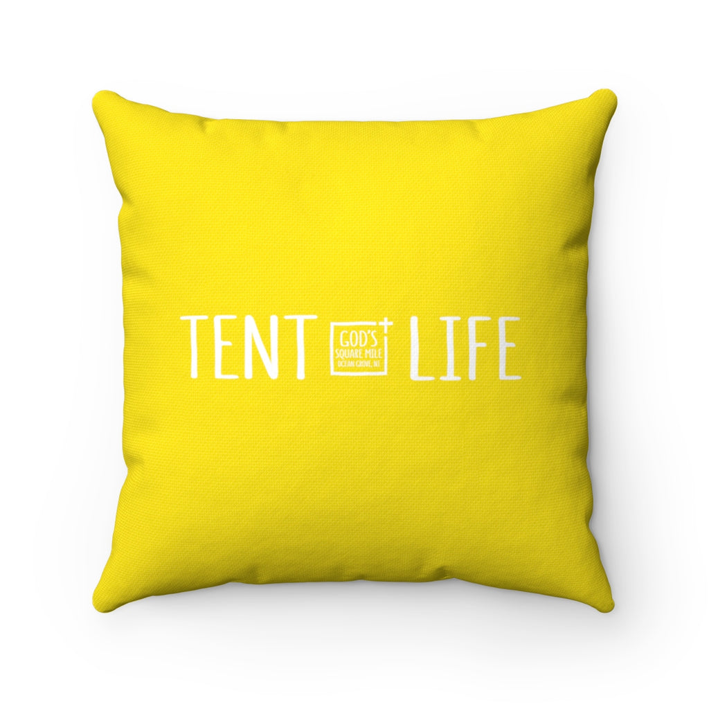 Tent Life Pillow: Yellow