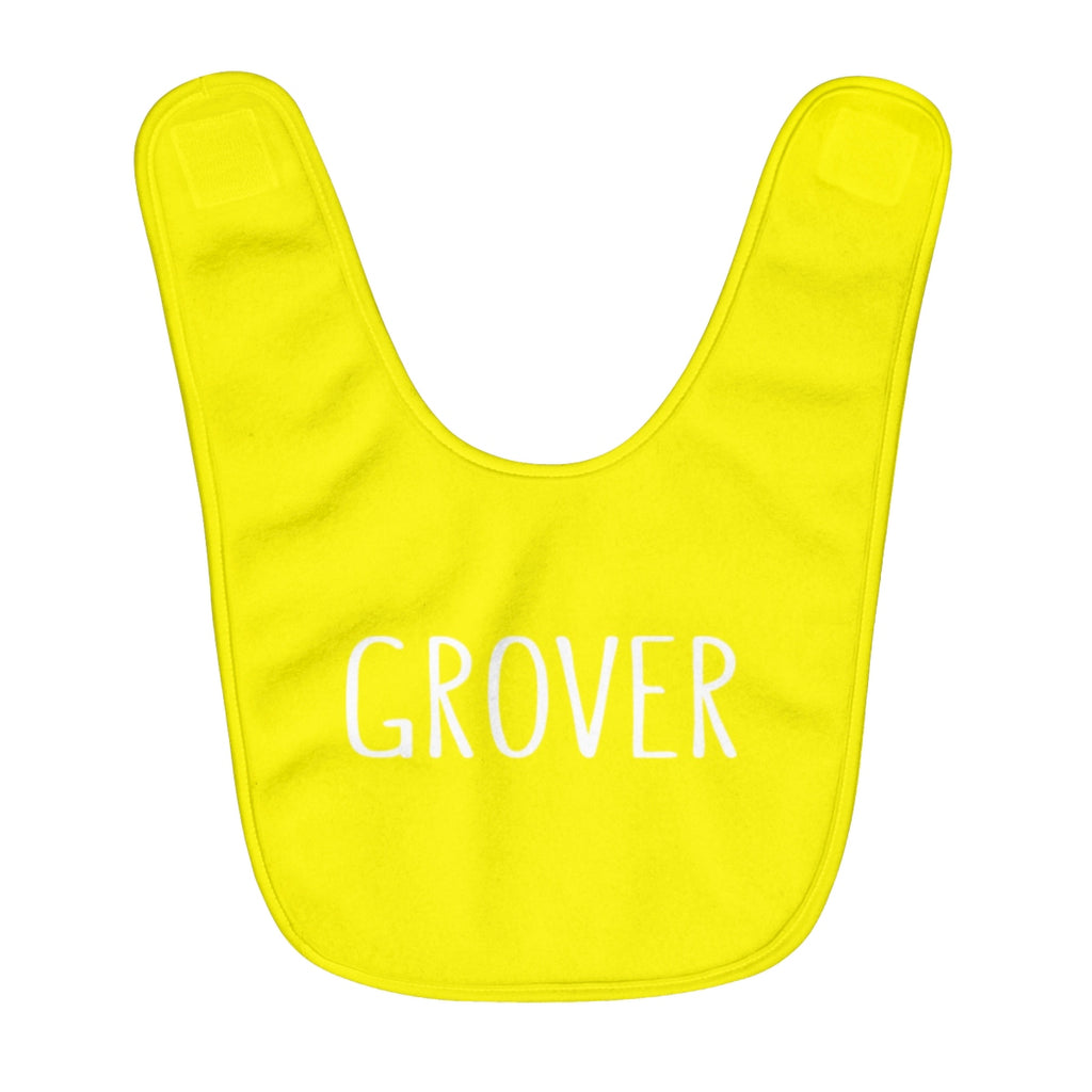 Grover Baby Bib: Yellow