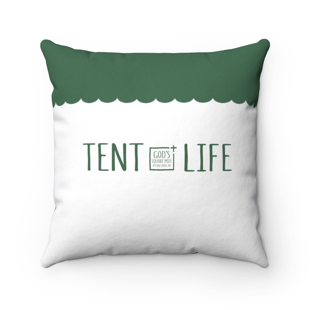 Tent Life Awning Pillow: Faded Green