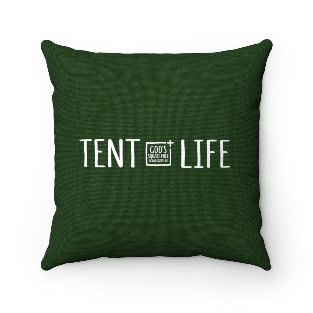 Tent Life Pillow: Dark Green