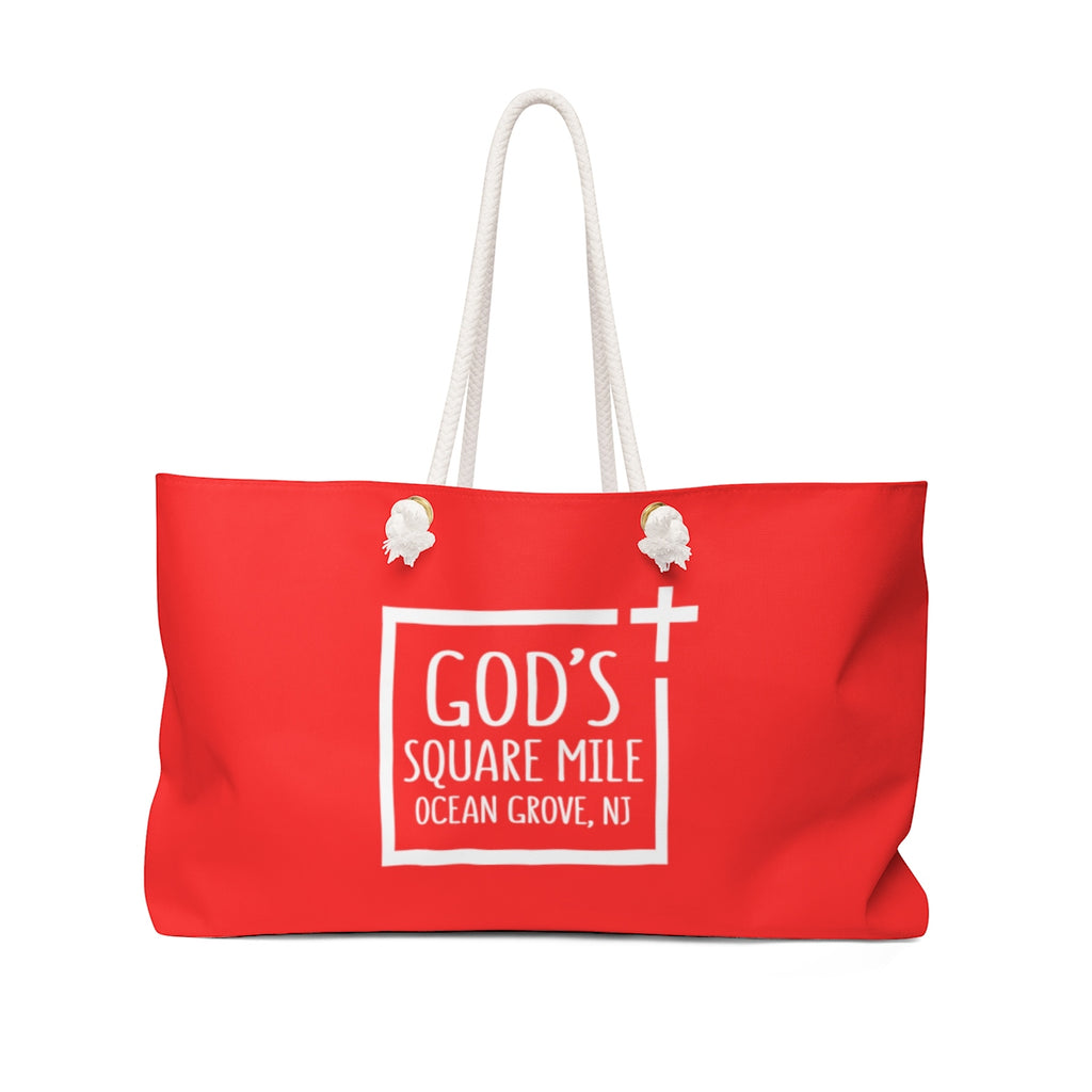 God's Square Mile Weekender Bag: Red