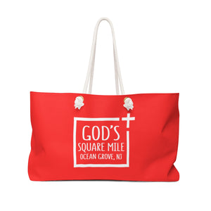 God's Square Mile Weekender Bag: Red