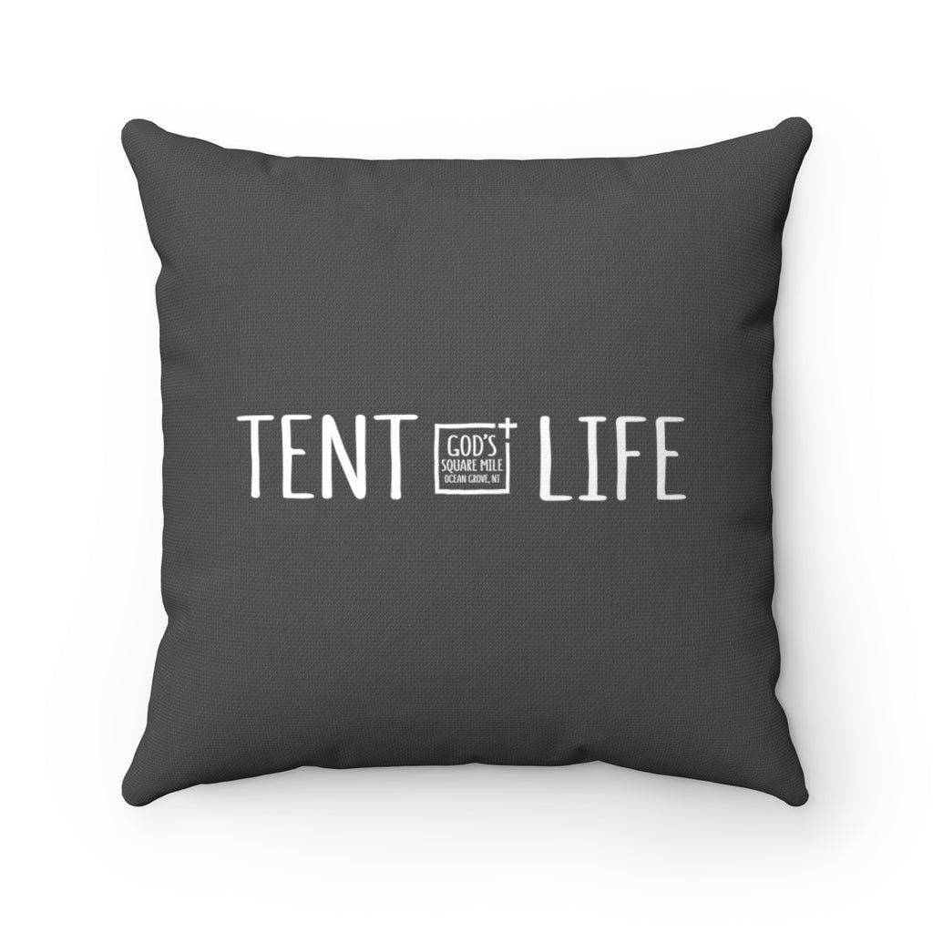 Tent Life Pillow: Dark Gray