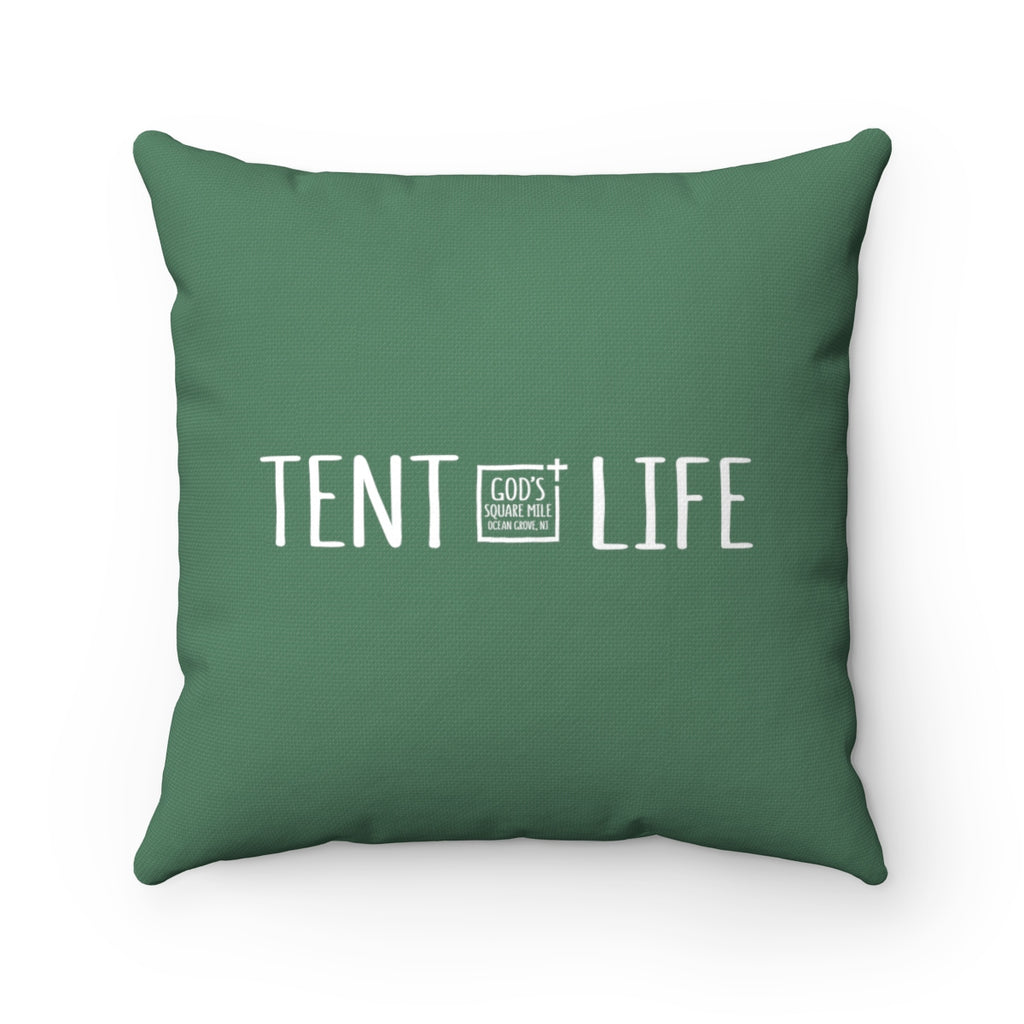 Tent Life Pillow: Faded Green