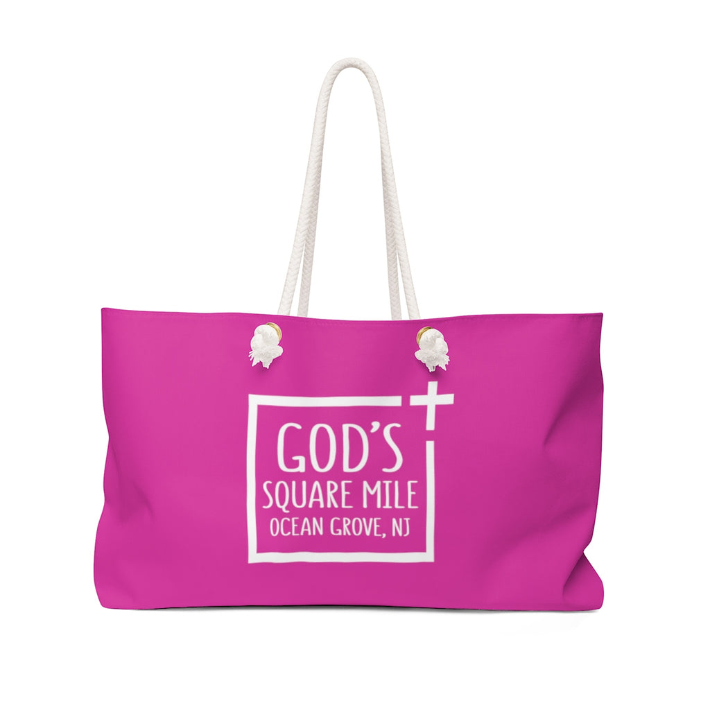 God's Square Mile Weekender Bag: Pink