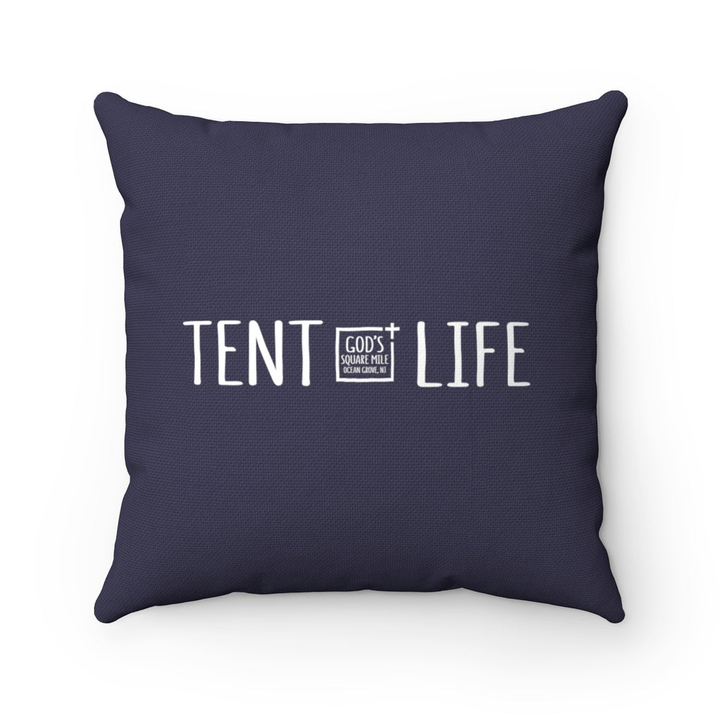 Tent Life Pillow: Dark Blue