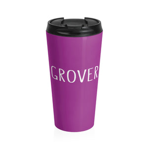 Grover Stainless Steel Travel Mug: Purple