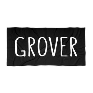 Grover Beach Towel: Black