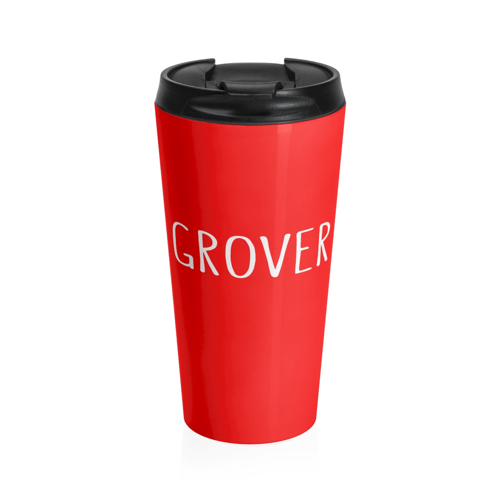 Grover Stainless Steel Travel Mug: Red