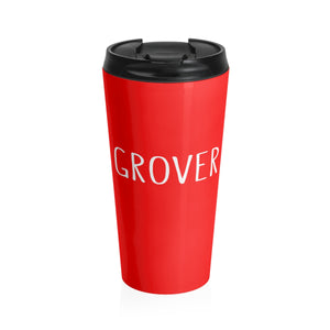 Grover Stainless Steel Travel Mug: Red