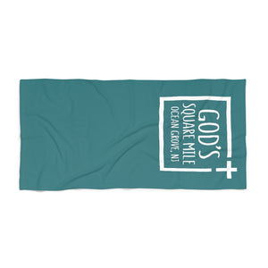 God's Square Mile Beach Towel: Teal