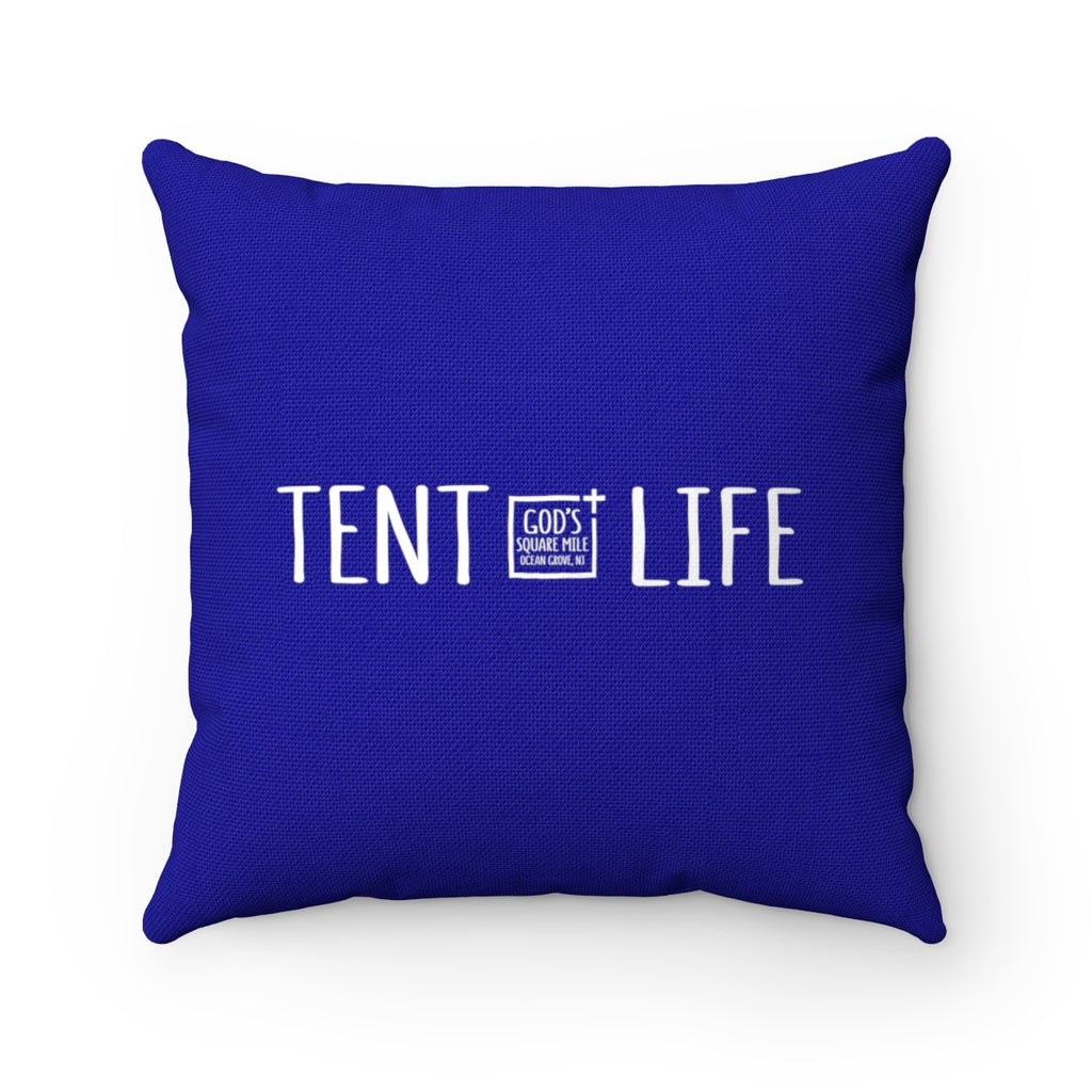 Tent Life Pillow: Blue