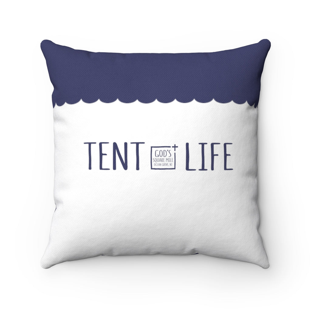 Tent Life Awning Pillow: Faded Blue Denim