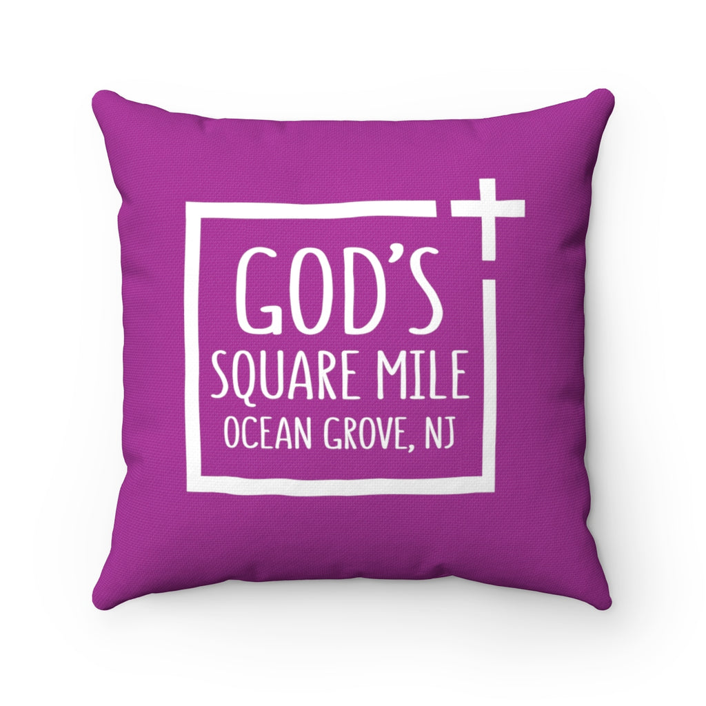 God's Square Mile Pillow: Purple - GoGannon Designs