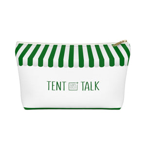 Tent Talk Accessory Bag: Green and White Stripe