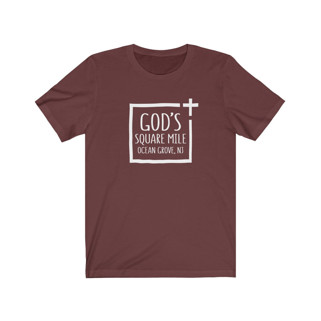 God's Square Mile Short Sleeve Tshirt: Multiple Colors - GoGannon Designs